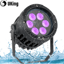 U'King LED podiumverlichting, 6x3W RGB, IP65 waterdicht, voor DJ en feesten