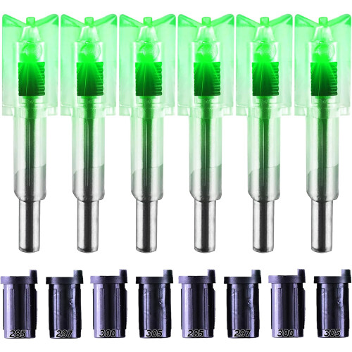 KEAUP conjunto de 6 culatines iluminados para arco, com interruptor e bujões de 0.285 a 0.305 polegadas