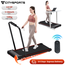 CITYSPORTS Tapis de Course Pliable Modèle ZX2, 1400W, 12km/h, Inclinaison 3.3%, Télécommande, 120kg