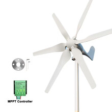 EKPAOWE Éolienne horizontale 3000W 48V, avec contrôleur MPPT gratuit, 6 pales, système hors réseau