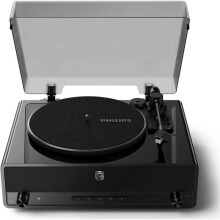 zwarte platenspeler - Philips - Bluetooth - ingebouwde luidsprekers - snelheden 33 1/3, 45, 78