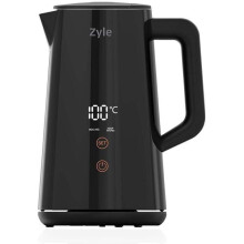 Musta sähkökeitin ruostumatonta terästä ja muovia - ZYLE - Kapasiteetti 1,5 l - Teho 1800 W