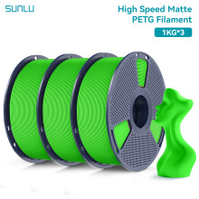 SUNLU Filament PETG Mat Haute Vitesse, 1,75 mm, Vert, Bobine de 1 kg, Impression Rapide 600 mm/s