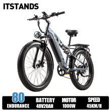 ITSTANDS RX26 Vélo électrique de montagne Fatbike, 1000W 20AH, Freins hydrauliques, Suspension intégrale