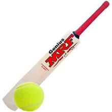 JaHaNa Tacos de Cricket em Madeira de Salgueiro para Ténis e Bola de Borracha, Número 3, Liso