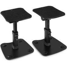 Vonyx SMS30, conjunto de 2 suportes para monitores de estúdio, aço, altura ajustável 23 a 29,5 cm