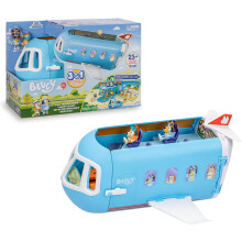 Bluey Avião 3 em 1, transforma em hotel, barco e praia, com sons e 10 acessórios, para crianças a partir de 3 anos