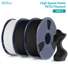 SUNLU Filament PETG Mat Haute Vitesse 1,75 mm, 1 kg, Noir et Blanc, Impression Rapide 600 mm/s