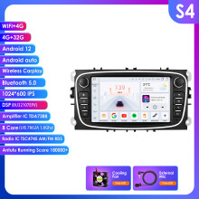 Hizpo autoradio, 7 inch Android scherm, zwart, 8Core 4G 32G, met Auto CarPlay en stuurwielbediening