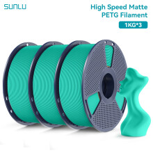 SUNLU Filament PETG Mat Haute Vitesse, 1,75 mm, Vert Menthe, 1 kg, Impression Rapide 600 mm/s