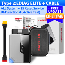 KINGBOLEN Ediag Elite, OBD2-Diagnosegerät, 15 Reset-Funktionen, Bidirektionale Tests, Lebenslange kostenlose Updates