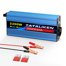 Convertisseur de courant à onde sinusoïdale 220V, 2200W, 24V, avec écran numérique et ventilateur intelligent pour caravane