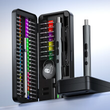 Kit de tournevis électrique de précision 58 en 1, sans fil, rechargeable, avec lumière LED et embouts magnétiques pour électronique