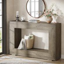 Tribesigns boerderij consoletafel, 119 cm, met opbergruimte voor entree en woonkamer