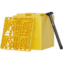 WilTec conjunto de 10 placas de apoio para caravanas, blocos de nivelação até 13,5 t, altura de empilhamento 11,3 cm