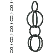 DFTDFYXY Corrente de Chuva em Alumínio, Preto, 3m, para Jardim e Exterior