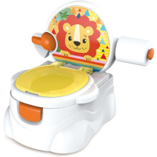 GalPat Orinal de Bebé 3 em 1, Multicolor, com Música, Porta Rolo de Papel e Simulação de Cisterna