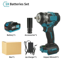 Clé à chocs électrique sans fil, 1200 N.m, 1/2 pouce, 5 vitesses, compatible batterie Makita 18V