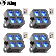 U'King LED Par Licht, oplaadbaar met 5200mAh accu, RGBWA+UV voor DJ en bruiloft