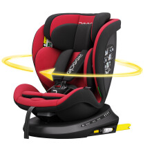 Siège auto pivotant Reecle I-Size 360, 40-150 cm, compatible ISOFIX, Rouge