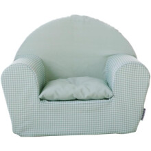 Creaciones Llopis cadeirão infantil acolchoado, modelo Vichy Agua Marina, para quarto de crianças