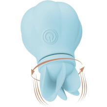 Adrien Lastic Caress Blue, massajador rotativo, 5 cabeçais, 10 modos, 2 motores, azul claro