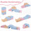 Kids Foam Play Set, 6-Piece Suede Covers, Multicolour 1
