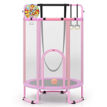 Children's 6-in-1 Trampoline with Safety Net, Purple