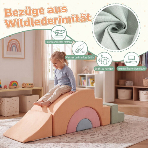 Foam Climbing Blocks for Toddlers, 5-Piece Soft Play Set