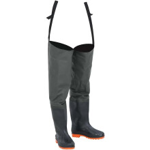vidaXL botas de pesca de água altas, poliéster, impermeáveis, ajustáveis