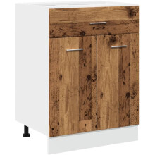 vidaXL armário de cozinha Lyon com gaveta, madeira castanho, 60 x 46 x 81,5 cm