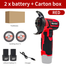 Mini-meuleuse d'angle sans fil, 19 500 tr/min, moteur sans balais en cuivre, Rouge