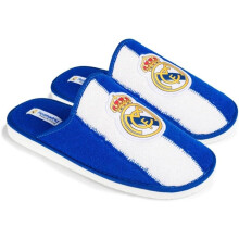 Marpen Slippers Pantufas Real Madrid CF Oficiais, Branco e Azul Klein, EVA Reciclada, Antiderrapantes