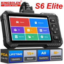 KINGBOLEN S6 Elite, autodiagnosetool, CAN FD-protocol, bidirectionele test, 15 resetfuncties, voor alle systemen