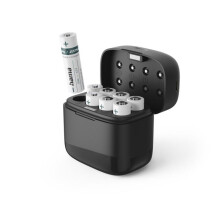 Caricabatterie batt. av. 8 batt. AA li-ion, 2000mAH, carica semplice comp., USB-C