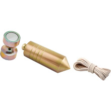 Bricoloco Prumo de Pedreiro Magnético, Aço Zincado com Porca e Corda de Nylon de 5m, 1500g