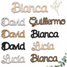 Amaisso, Letras Decorativas de Madeira com Íman, Personalizadas para Casamentos e Batizados