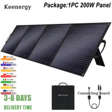 Keenergy zonnepaneelkit, 200W, 18V, opvouwbaar, voor camping en buitenactiviteiten