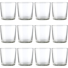 Acan, conjunto de 12 copos modelo Pinta, 355 ml, vidro resistente, 8,3 x 8,8 cm