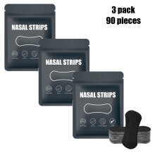 Neusstrips voor ademhalingscorrectie, set van 3 verpakkingen met 90 stuks, voor betere slaap en sport