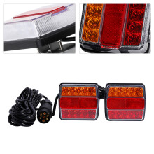Universele LED achterlichten voor vrachtwagens en aanhangwagens, 7 pinnen, IP68, zwart
