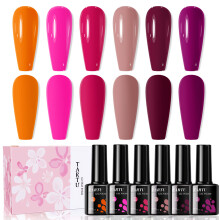 TARTU nagellakset, set van 6 kleuren, semi-permanente gel polish, UV/LED manicure