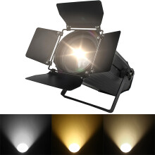 LED Par Lights COB 200W, lineaire zoom spotlights met barn door, warm en koud wit, DMX stageverlichting