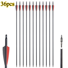 Carbon pijlen, 31,5 inch, set van 36 stuks, voor compound en recurve boogschieten