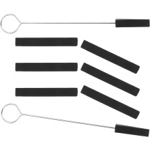 Kit de ferramentas para afinação de piano, conjunto de 2 garfos e 4 varas de borracha e metal