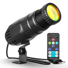 Yiflamefly Mini Pinspot podiumverlichting, 10W RGBW LED, handmatige focus, voor DJ disco en evenementen