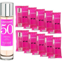 CARAVAN Perfume de Mulher Nº50, 150 ml, conjunto de 10 viales de fragrâncias para descobrir novos aromas