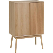 LOLAhome Móvel de Bar Naroa, Madeira Castanho, 2 Portas de Correr, 80x30x120 cm