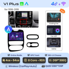 Junsun V1 Plus, autoradio, 4G 64G, draadloos CarPlay en Android Auto, voor Renault Clio 4 en ZOE