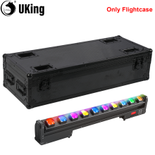 U'King flightcase, 102.5x40x17.5 cm, zwart hoogwaardig leer, voor 4 stuks 250W RGBW wall washer lampen